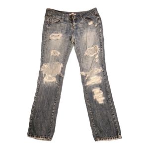 2.1 Denim Skinny Jeans Distressed 29